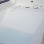 Swimming pool fully Fibreglassed and being filled ready for use.